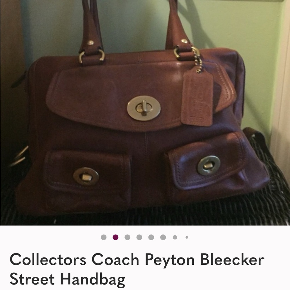 ISO: Coach Dark Brown Peyton archive Leather Handbag